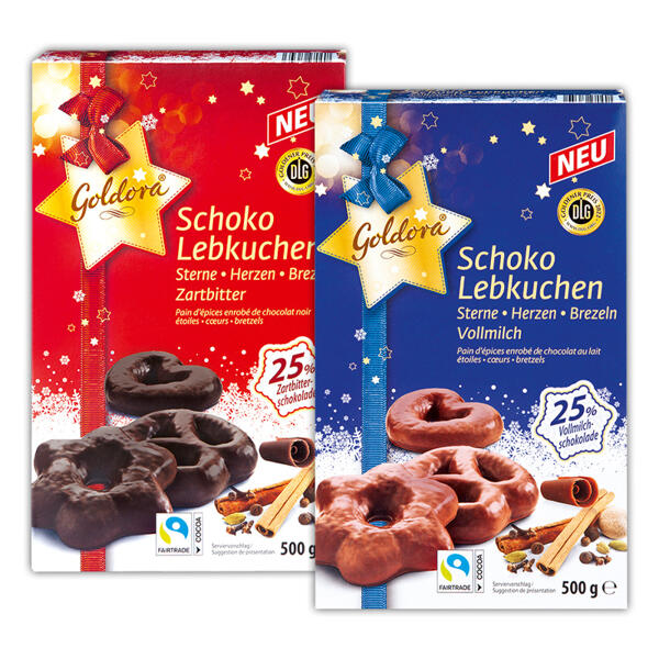 Schoko-Lebkuchen Sterne + Herzen + Brezeln