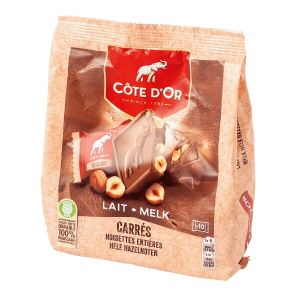 CÔTE D'OR(R) 				Carrés de chocolat au lait