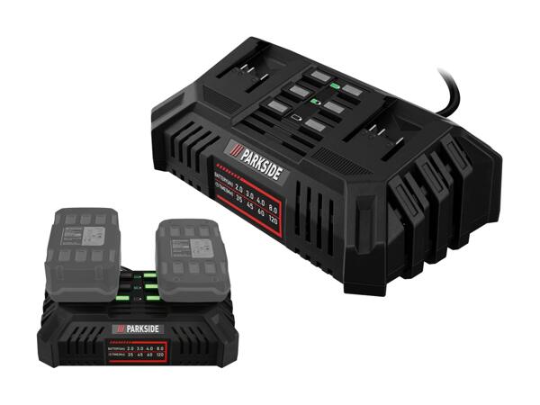Chargeur rapide double 20 V, 2 x 4,5 A