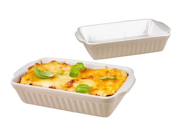 Silvercrest Beige Small Stoneware Oven Dishes - Set of 2