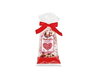 Clancy's White or Pink Chocolate Covered Valentine Pretzel Hearts