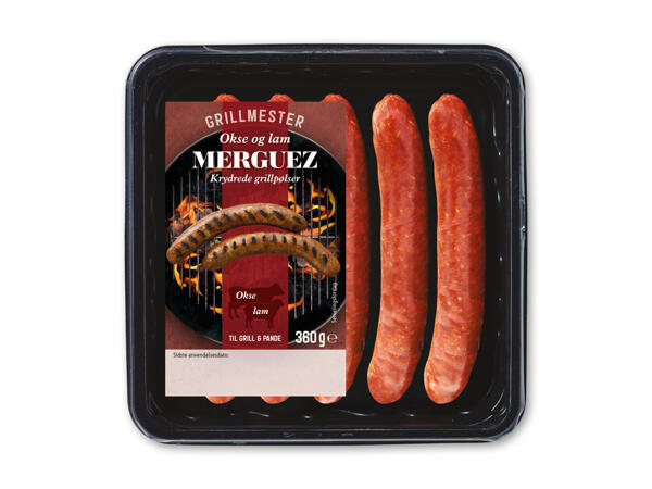 Merguez krydrede grillpølser