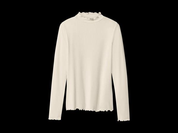 Damen Geripptes-Langarmshirt