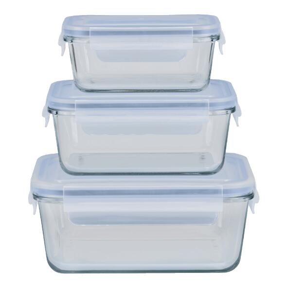 CROFTON(R) Récipients alimentaires en verre, 3 pcs