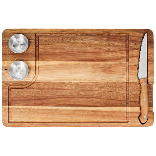 Steak Serving Boards with Steak Knife