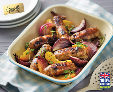 Specially Selected British Pork, Black Pudding & Apple Sausages
