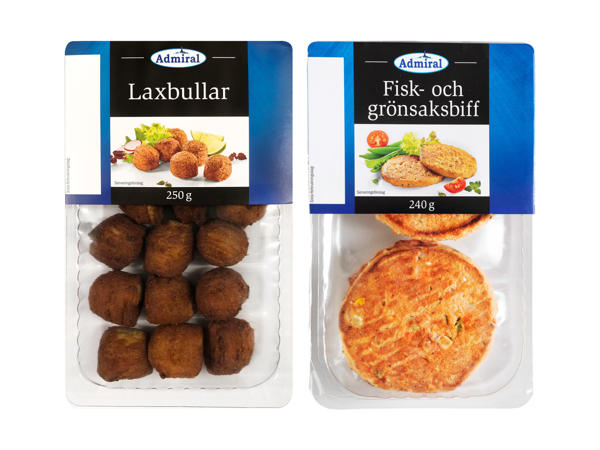 Laxbullar / Fisk-och grönsaksbiffar