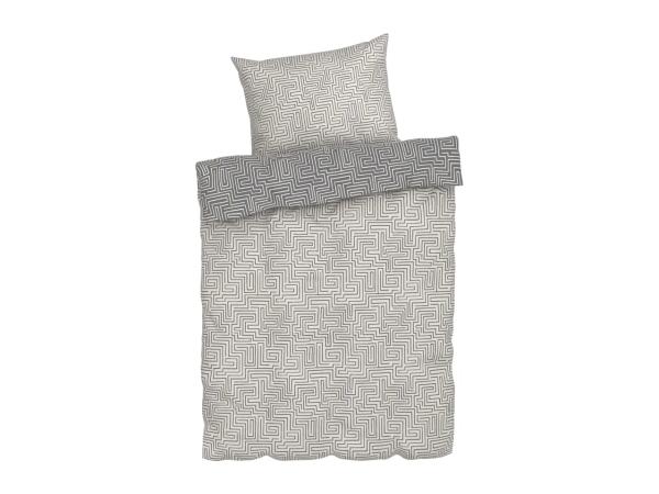 Livarno Home Grey Microfibre Sateen Duvet Cover Set - Single