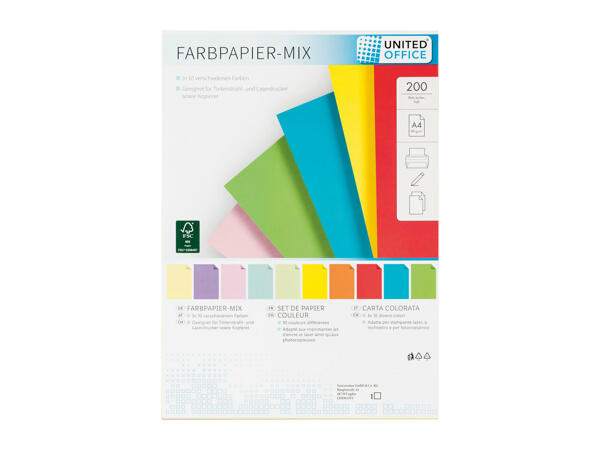 United Office A4 Coloured Paper