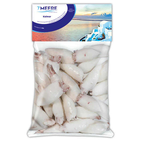 Meeresfrüchte, Kalmar oder Tintenfischringe