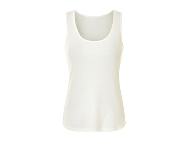 Esmara Ladies' White Vest Tops - 2 Pack
