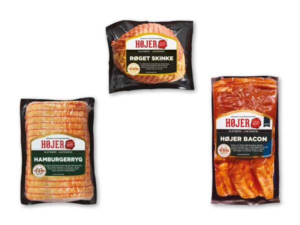 HØJER Røget bacon, hamburgerryg eller skinke