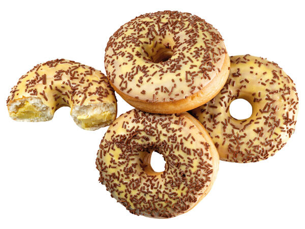 Gefüllter Vanille-Creme-Donut