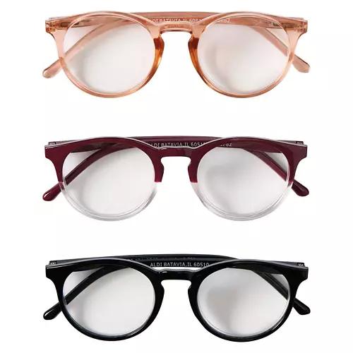 3 Pack Ladies Reading Glasses - Black/Nude/Burgundy, 2.5