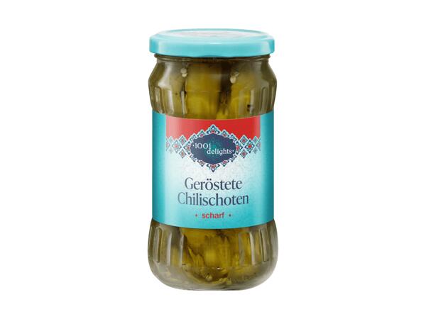 Geröstete Chilischoten