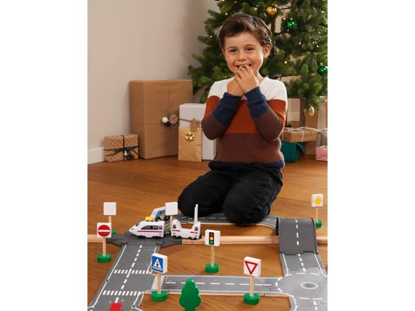Wooden Track Game Vehicle Set, 3 pieces