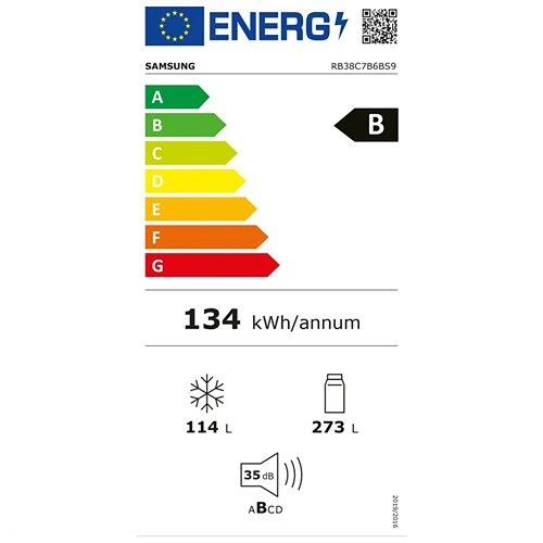 SAMSUNG Frigorifero-congelatore, RB38C7B6BS9/WS, argento