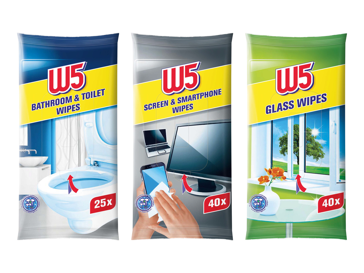 Lingettes humides nettoyantes