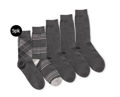 Men's Heel and Toe Socks 5pk