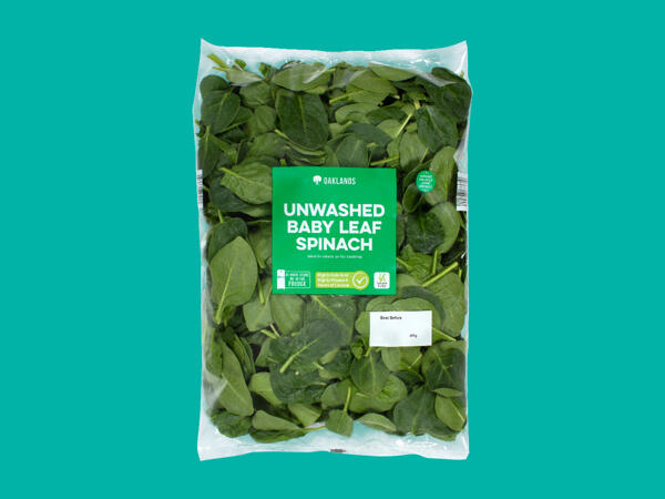 Oaklands Unwashed Baby Leaf Spinach