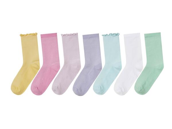 Girls' socks, 7 pairs