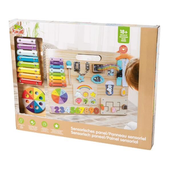 PLAYLAND(R) 	 				Panneau sensoriel en bois