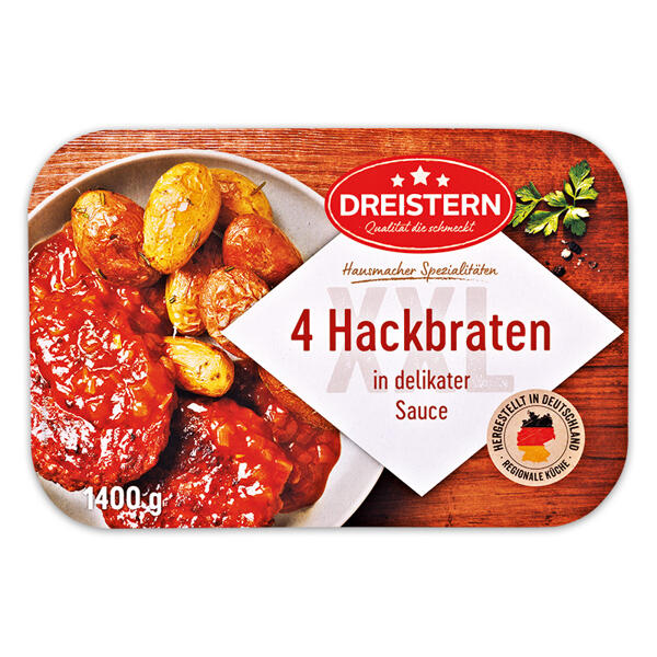 4 Hackbraten / 16 Jägerklopse