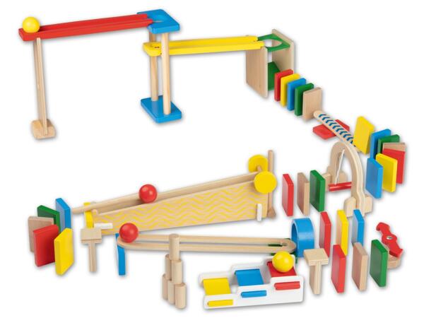 Holz-Kugelbahn-Set