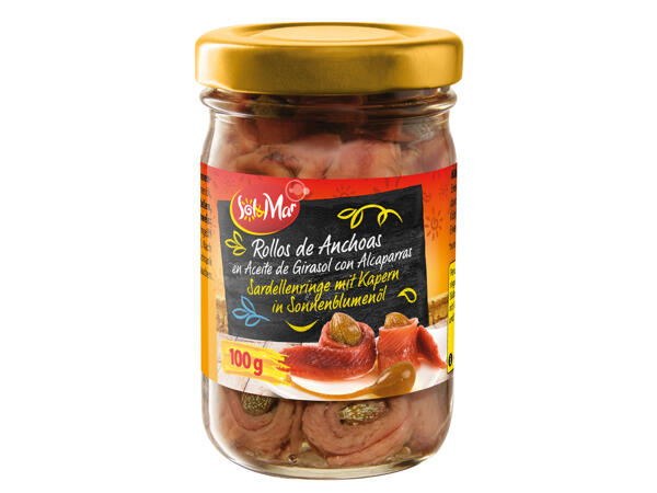 Sardellenfilets oder -Ringe