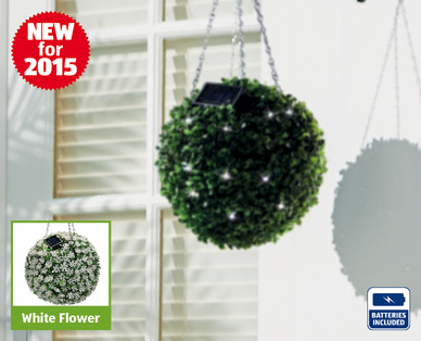 Solar Topiary Ball with LED Lights