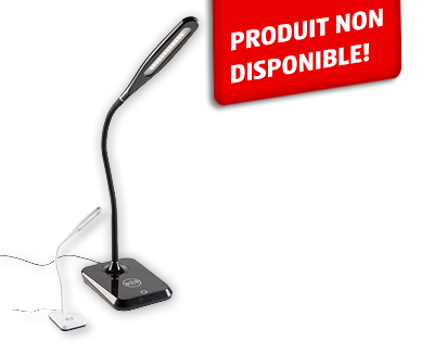 Lampe de table LED-QI avec fonction recharge et port USB CASALUX