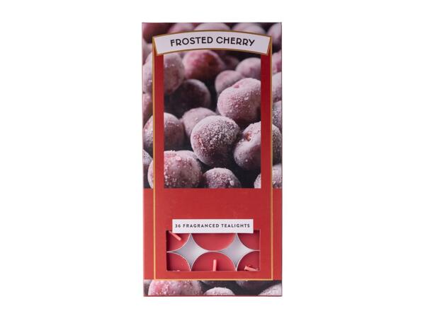 Frosted Cherry Scented Tealights - 36 Pack