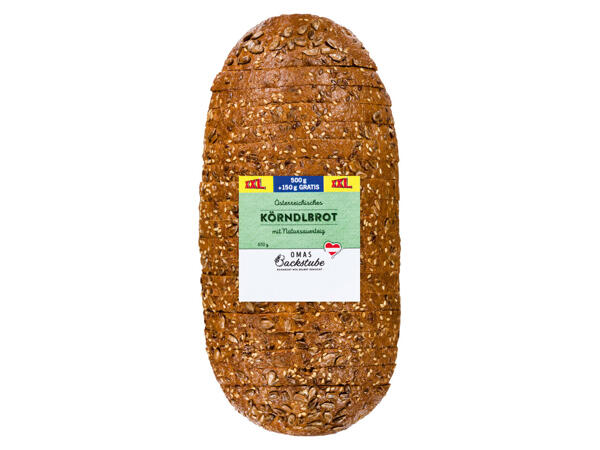 OMAS BACKSTUBE XXL Körndlbrot geschnitten