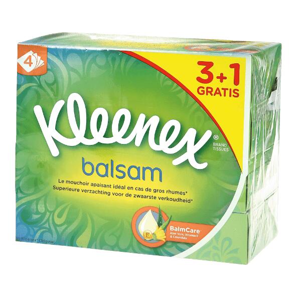 KLEENEX(R) 				Mouchoirs avec lotion, pack de 4