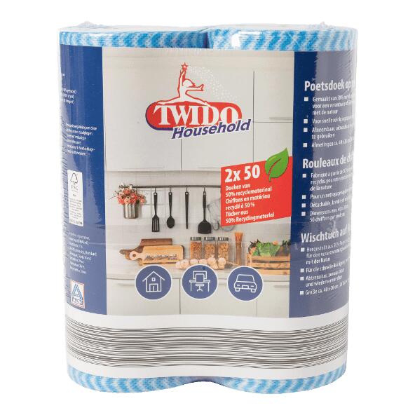 TWIDO HOUSEHOLD(R) 				Lingettes de nettoyage, pack de 2