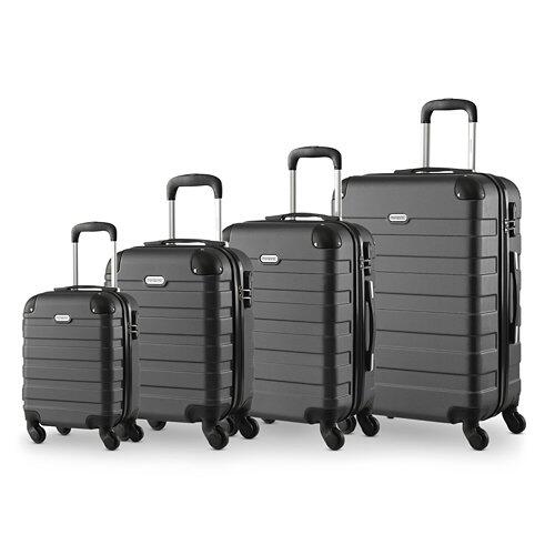 MONZANA Hartschalenkofferset Essential, 4-teilig, Schwarz