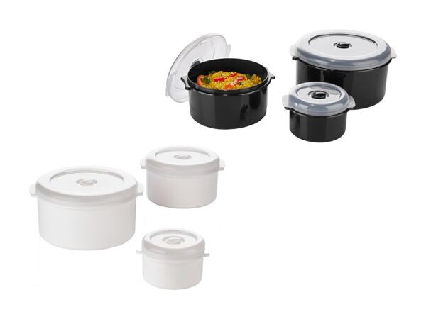 Set de boîtes pour four à micro-ondes, 3 pièces