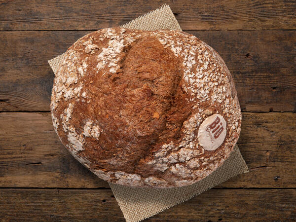 Pane bio cotto nel forno a legna