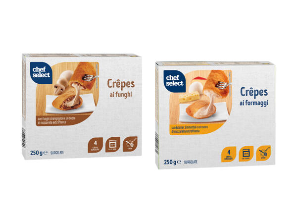 Crêpes with Mushrooms or Cheeses