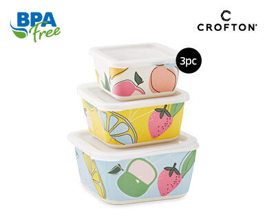 Bamboo Fibre Food Containers 3 Piece Set