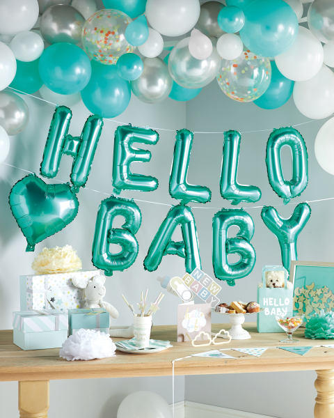 Hello Letter Baby Shower Balloons