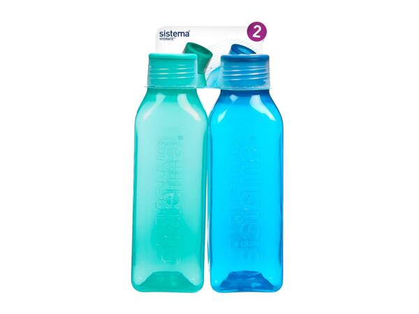Sistema Green & Blue Drinks Bottles - 2 Pack