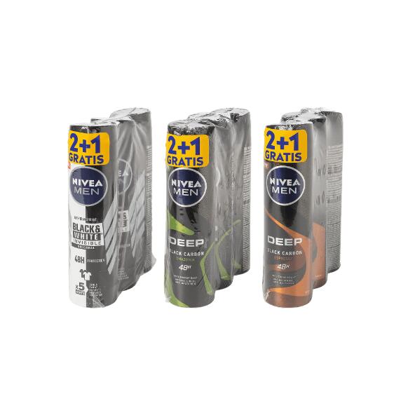 NIVEA(R) 				Déodorant pour hommes, 3 pcs