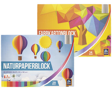 NATURPAPIER-/FARB-
KARTONBLOCK