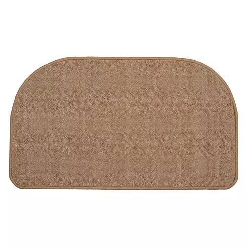 20" x 34" Slice Shaped Kitchen Accent Rug - Tan Polygon