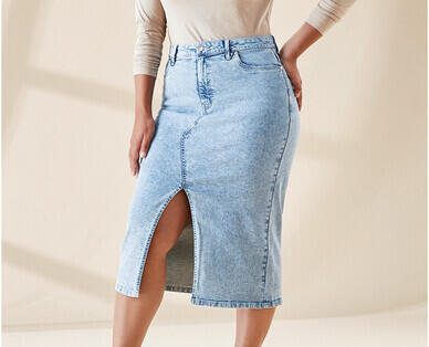 Women's Denim Midi Skirt
