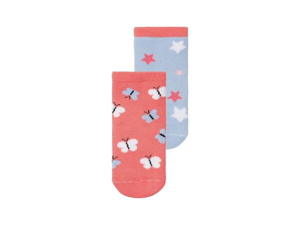 Girls' thermal socks "glow in the dark", 2 pairs