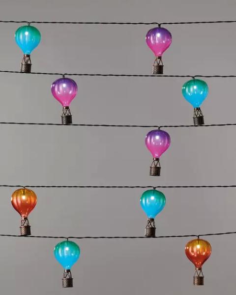 Solar Hot Air Balloon String Lights