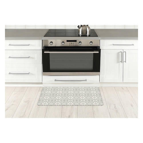 18" x 30" Kitchen Comfort Mat - Gray Medallions