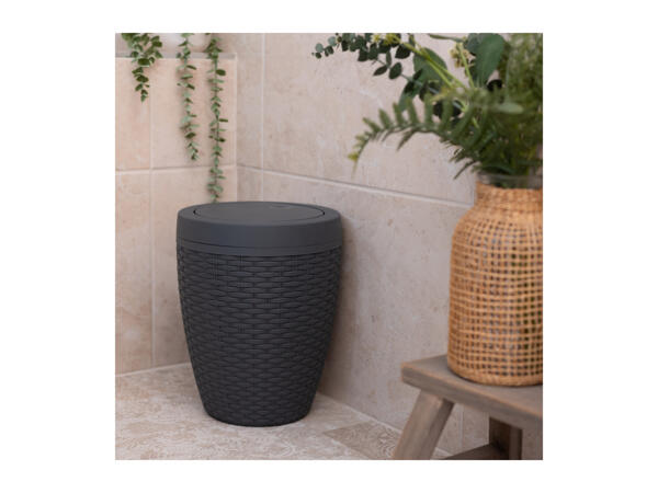 Addis 5L Rattan Effect Bathroom Bin